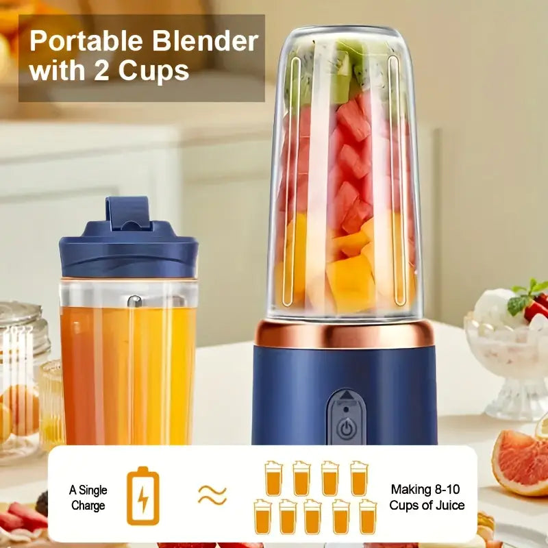 2-in-1 portable blender and juicer