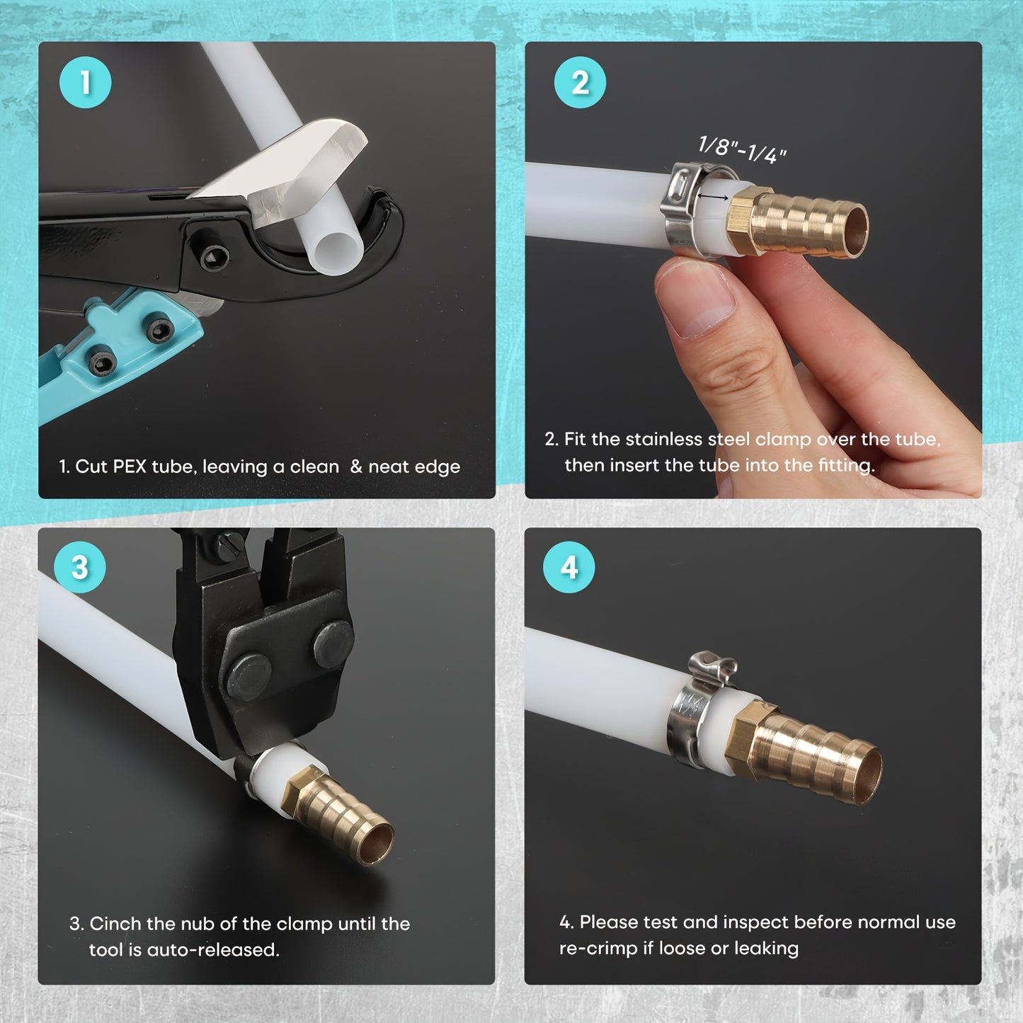 Crimping Clamp Cinch Tool And Pipe Hose Cutter
