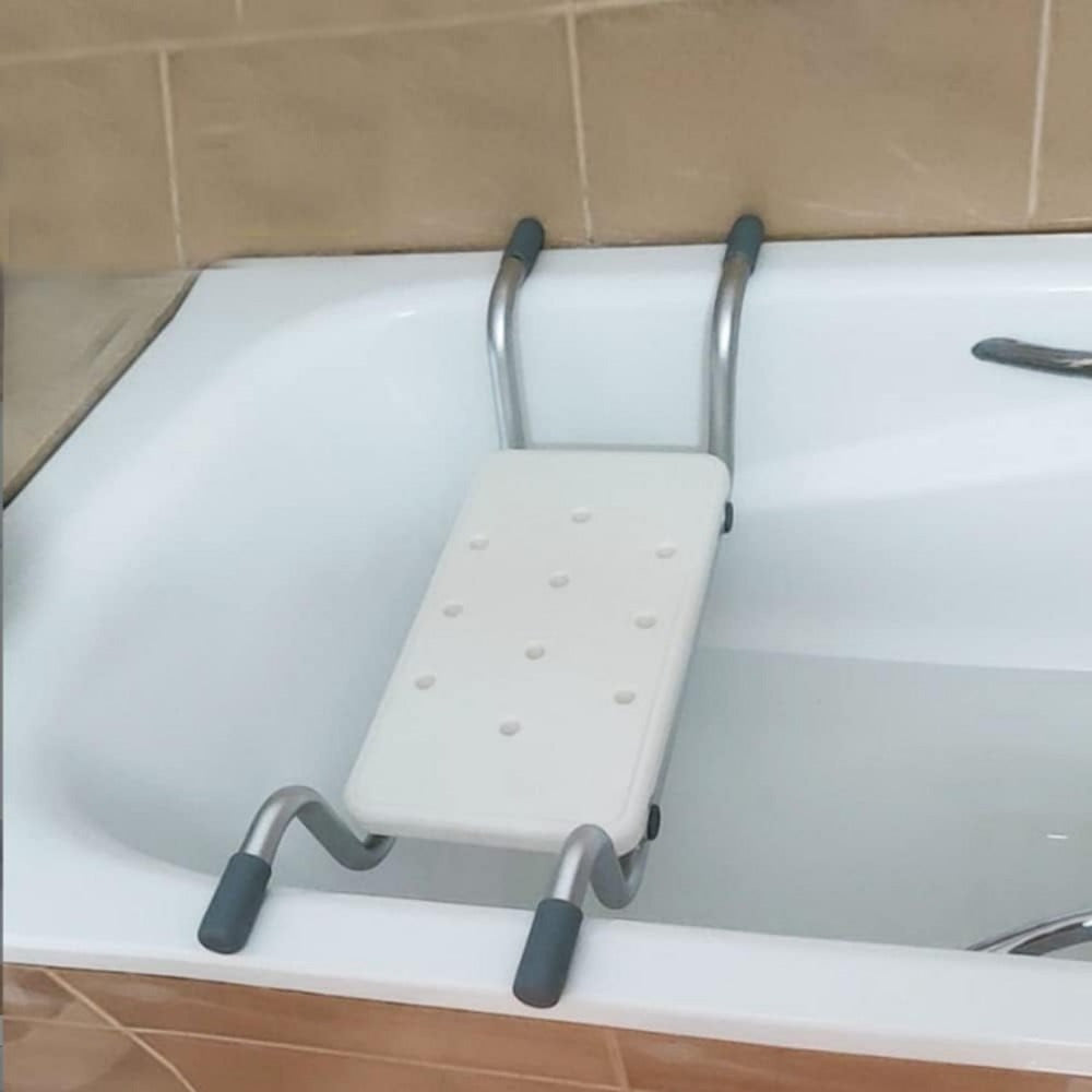 Adjustable white Aluminum Bath Seat