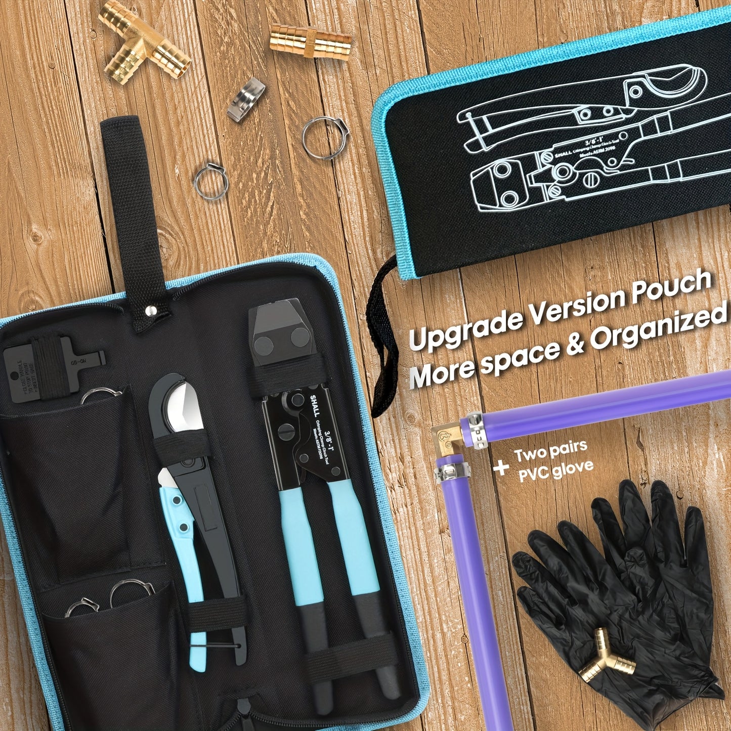 Crimping Clamp Cinch Tool And Pipe Hose Cutter