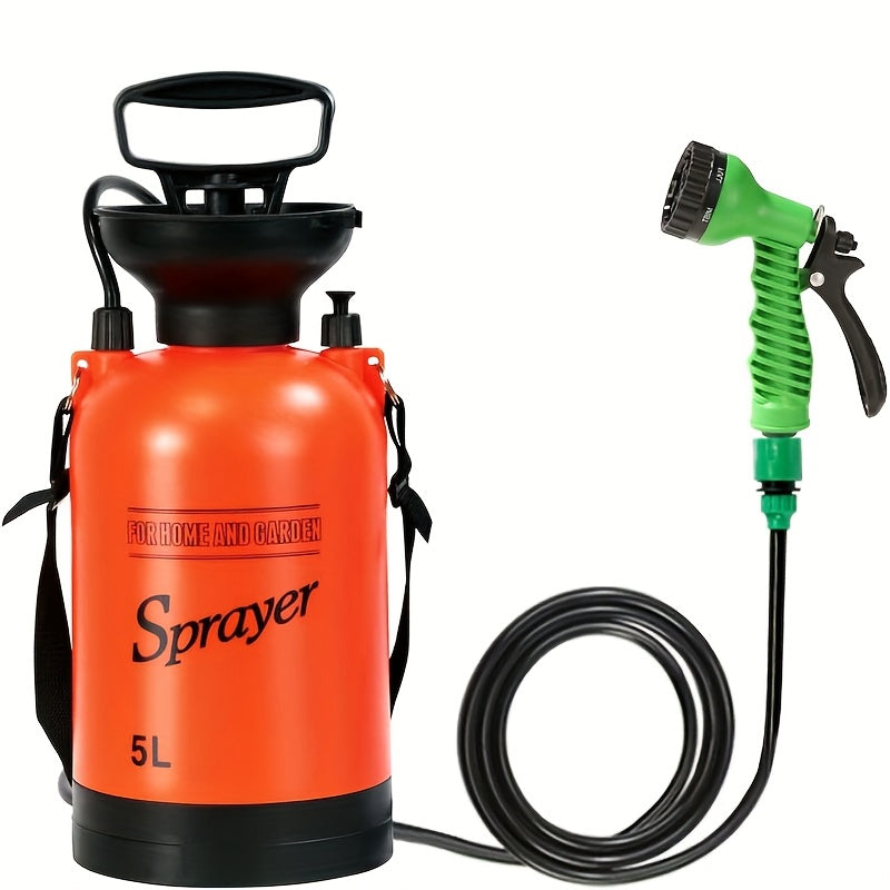1.3/2 Gallon High-Pressure Sprayer with 7 Spray Modes, Portable Camping Shower