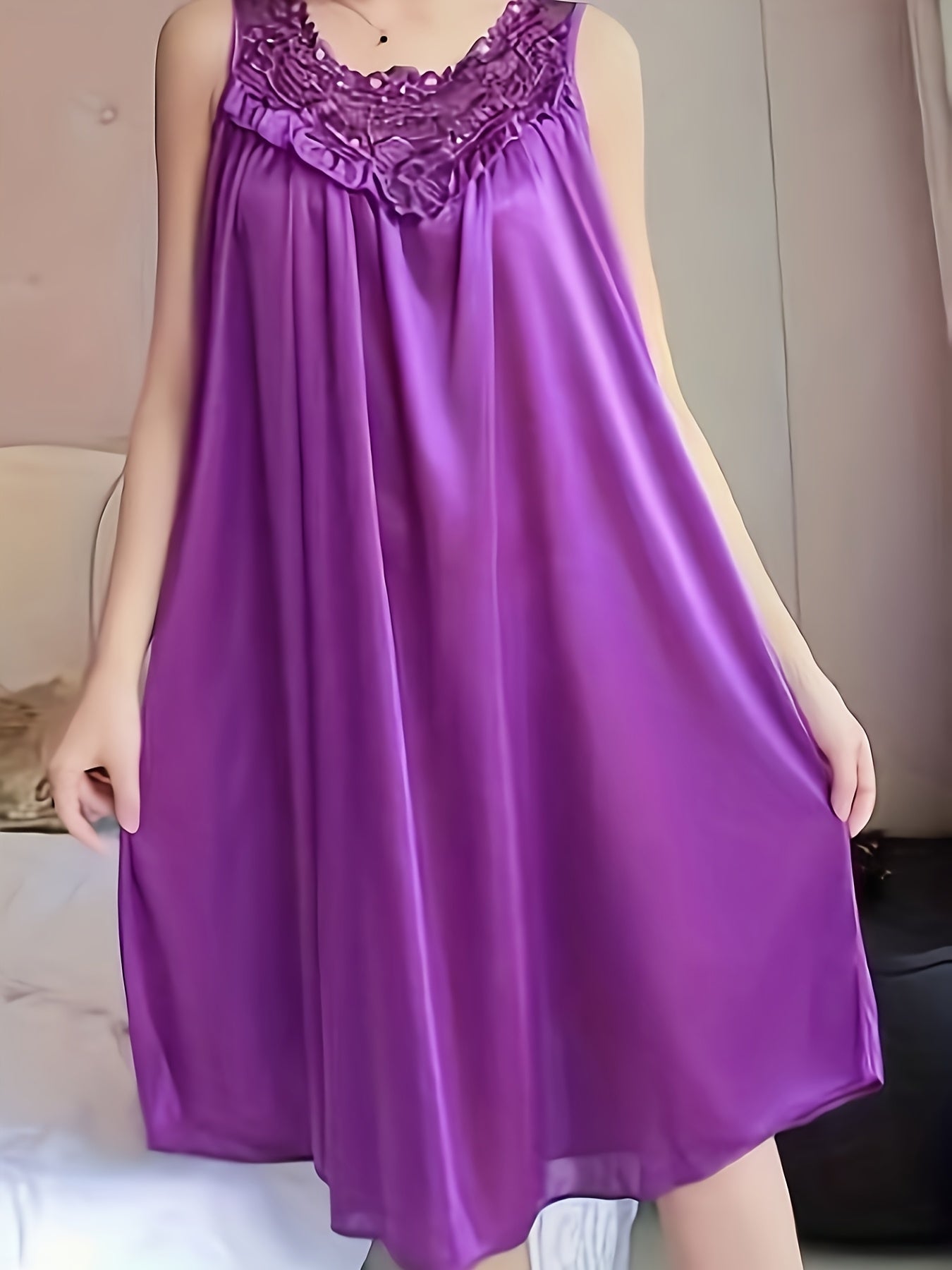 2pcs Womens Sleeveless Nightgowns