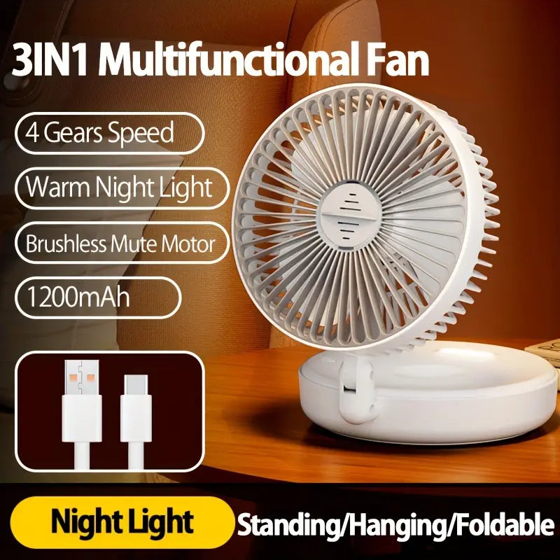 3-in-1 Rechargeable Circulation Fan