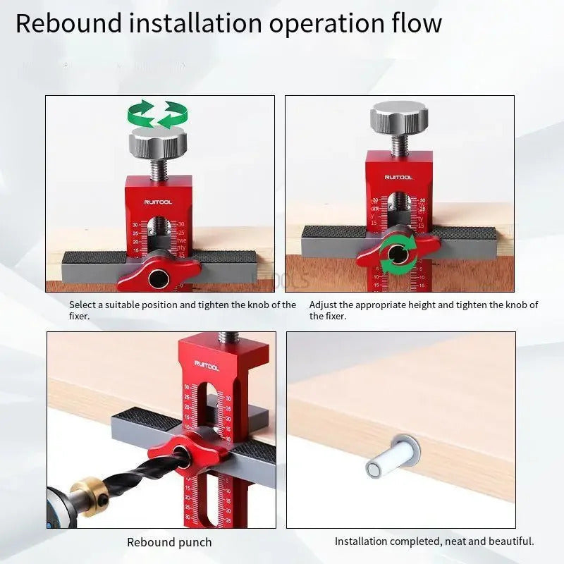 Closet Door Panel Mounting Jig Rebounder Drilling Install Clamp