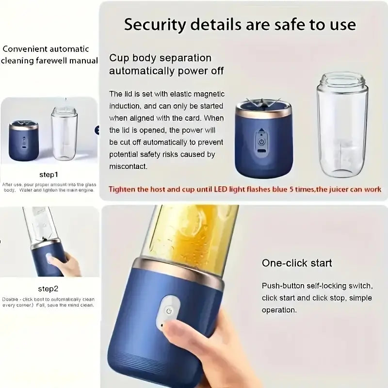 2-in-1 portable blender and juicer
