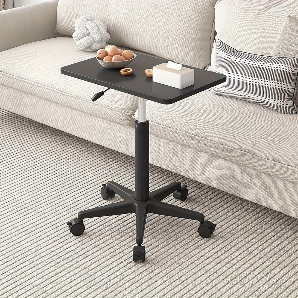 Adjustable Height Mobile Laptop Desk with Wheels