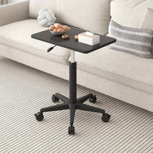 Adjustable Height Mobile Laptop Desk with Wheels