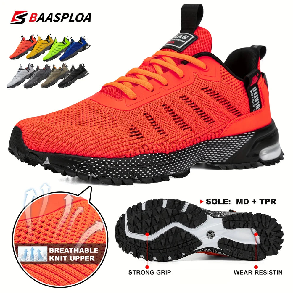 Men's casual sports shoes knitted fabric breathable