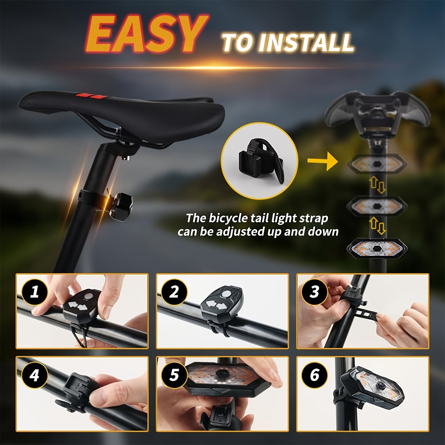 Bike Tail Light For Night Riding