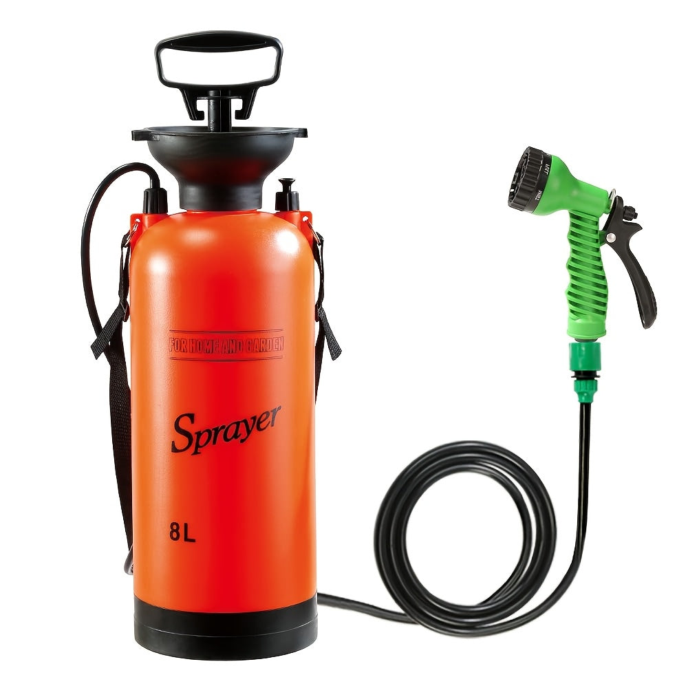 1.3/2 Gallon High-Pressure Sprayer with 7 Spray Modes, Portable Camping Shower